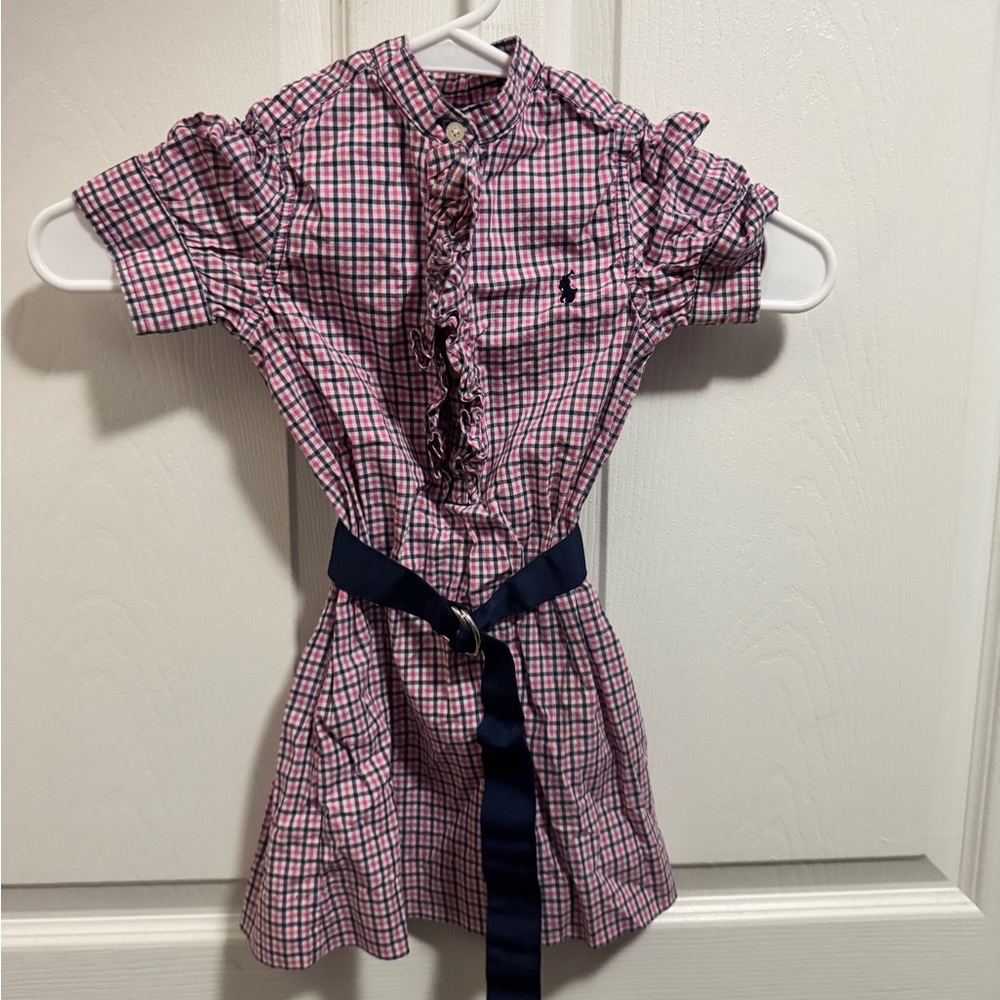 Ralph Lauren Pink and Blue Plaid Kids Dress